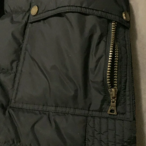 Tommy H puffer S/P black hooded *missing belt* - Picture 6 of 10